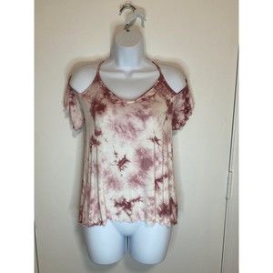 AMERICAN EAGLE COLD SHOULDER T SHIRT MEDIUM